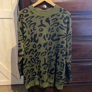 Leopard oversized sweater or sweater dress